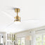 Ventilador techo 52pulg LED control remoto 3 aspas dorado