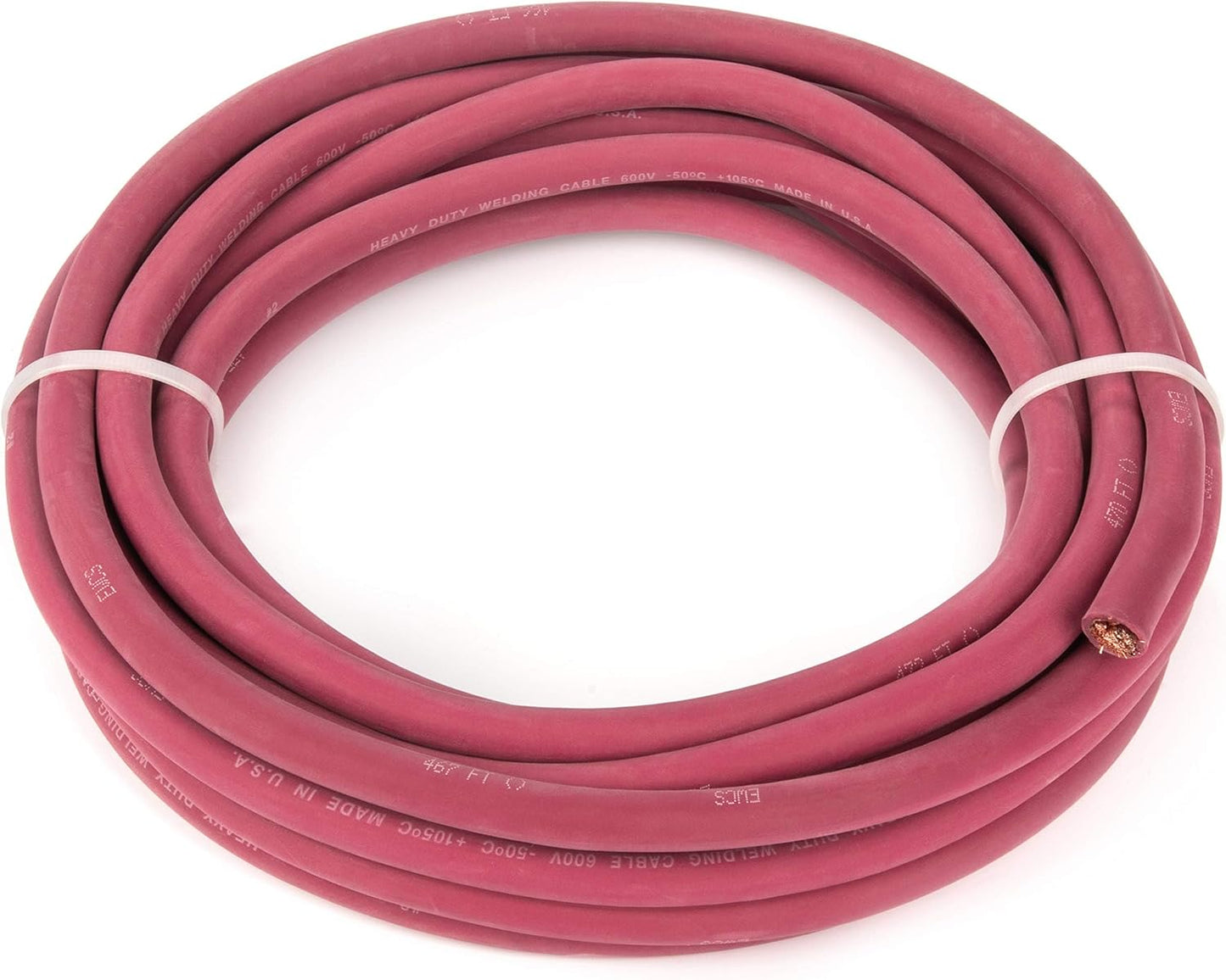 Cable soldadura extraflexible 600V 3,05m color rojo