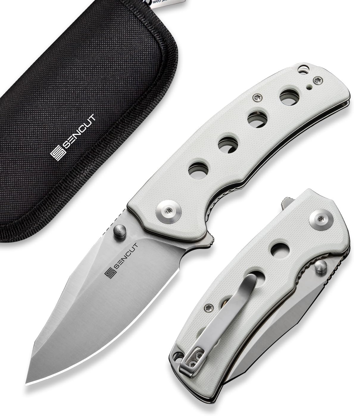Cuchillo plegable EDC hoja 2.97" mango G10