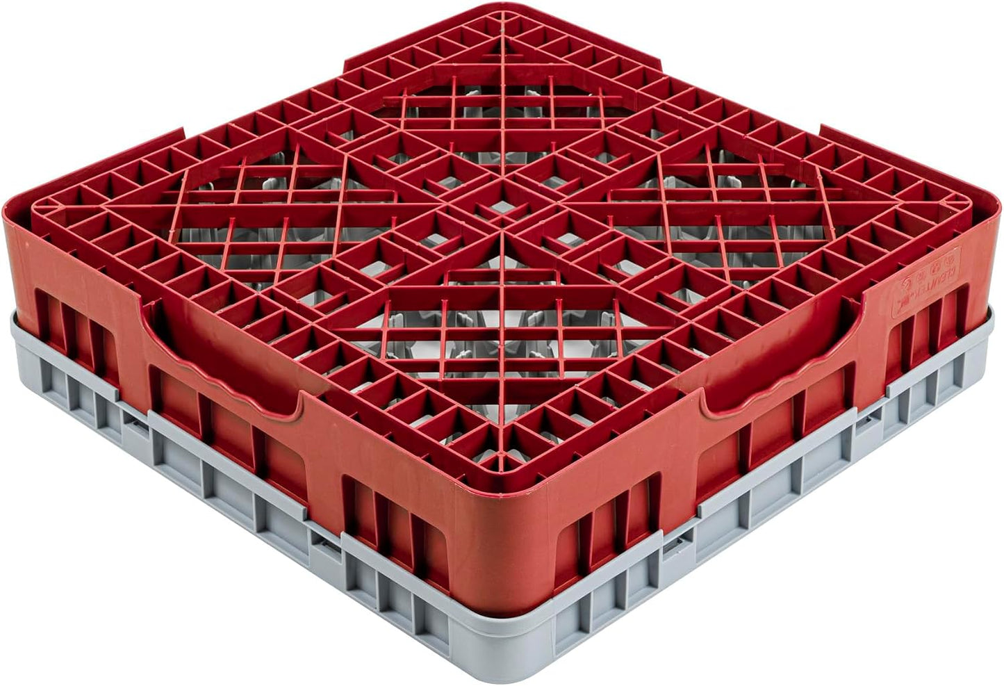 Estante cristal 16 compartimentos soporte vidrio rojo