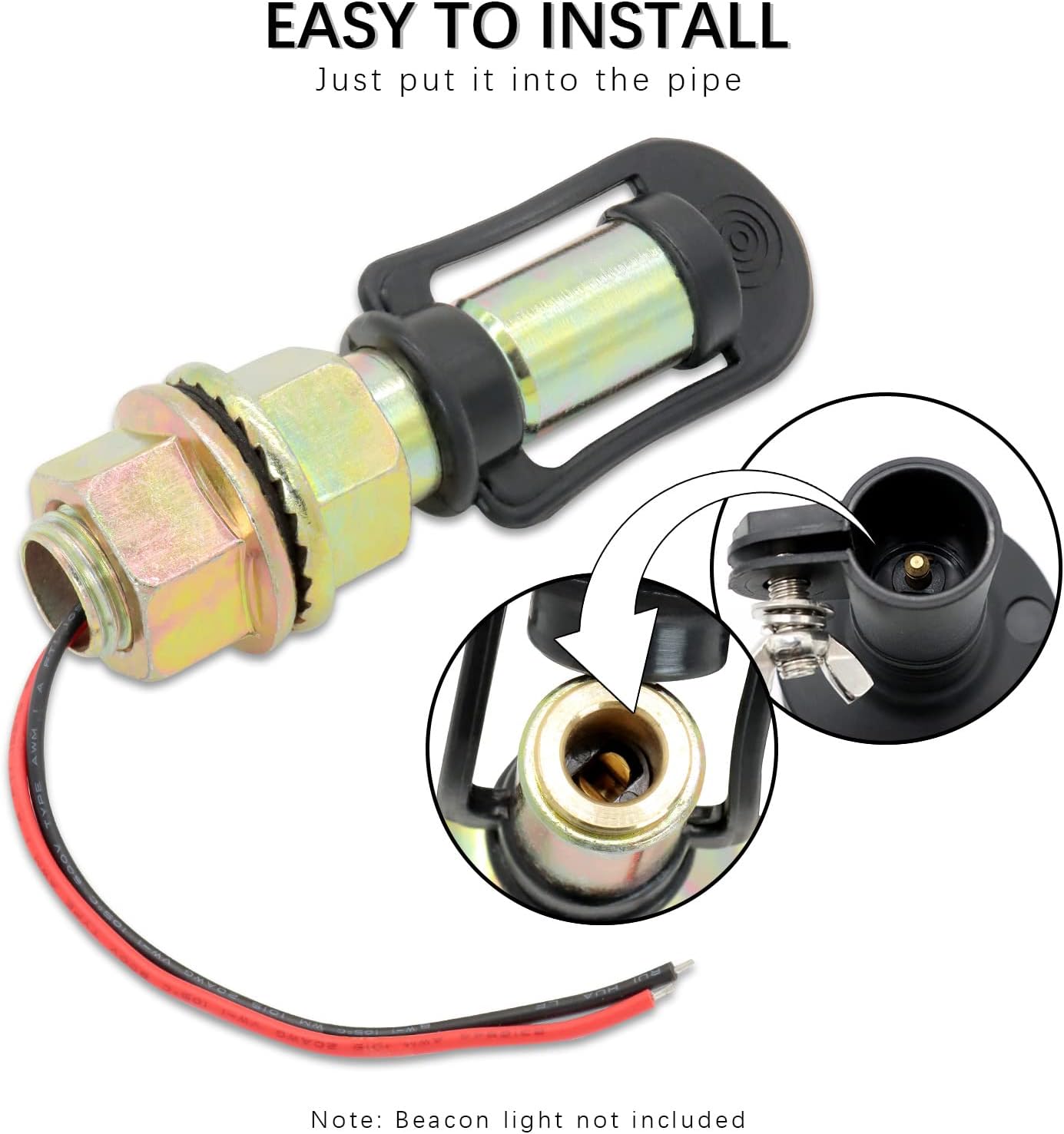Soporte luz baliza forma I tractor alambre