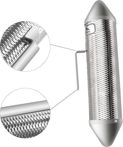 Guiro acero inox con raspador para banda