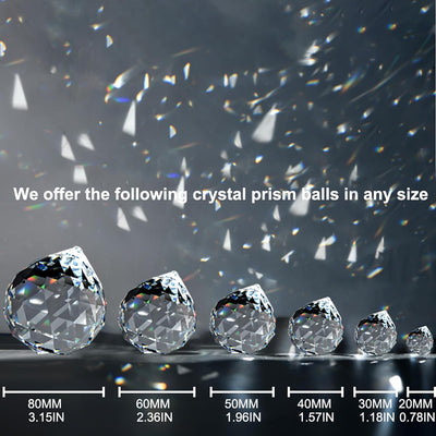 2 Colgantes Prisma Cristal Arco Iris para Ventanas Feng Shui