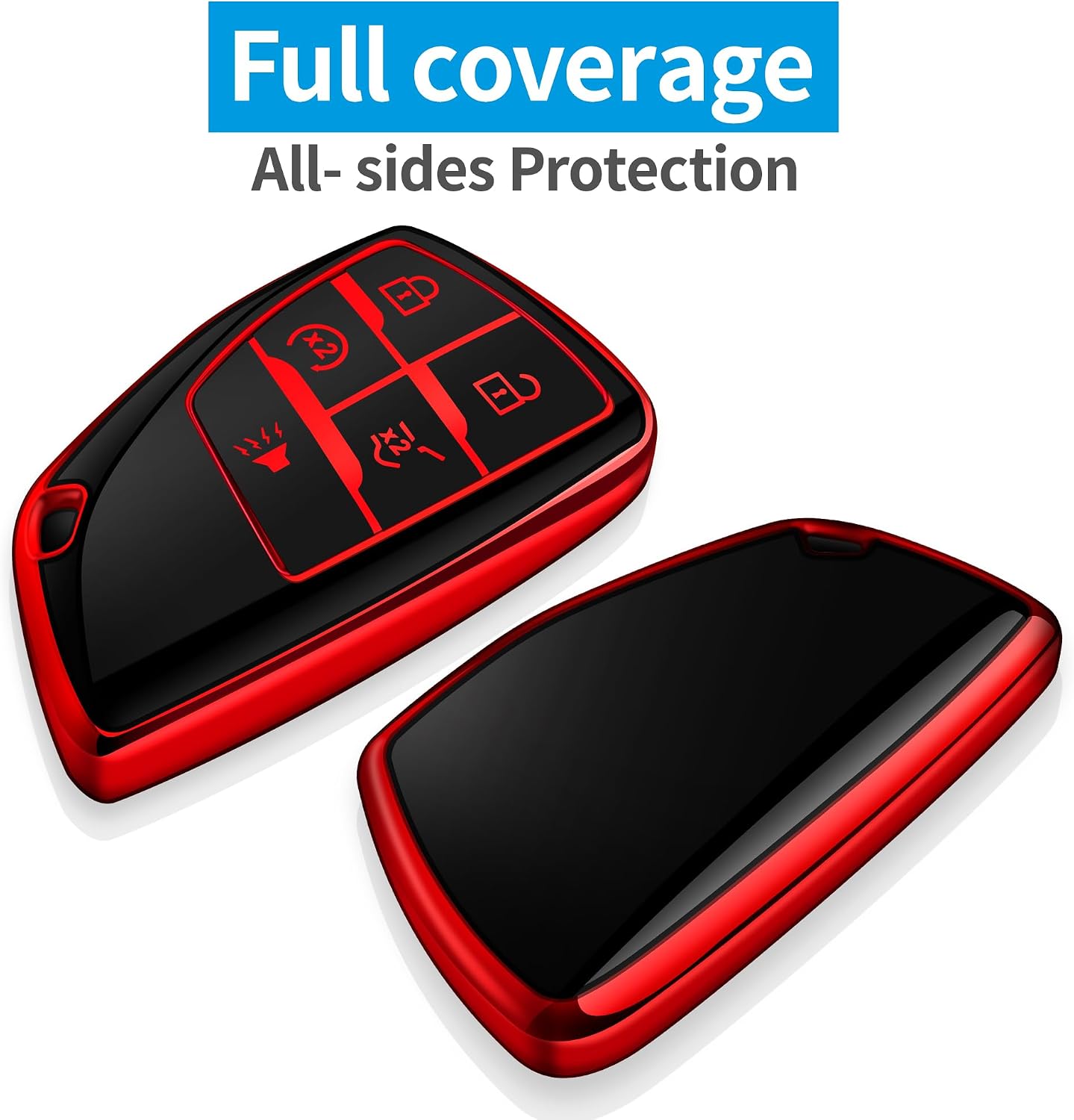 Funda llavero TPU Chevy Silverado 1500 2022-26 Rojo