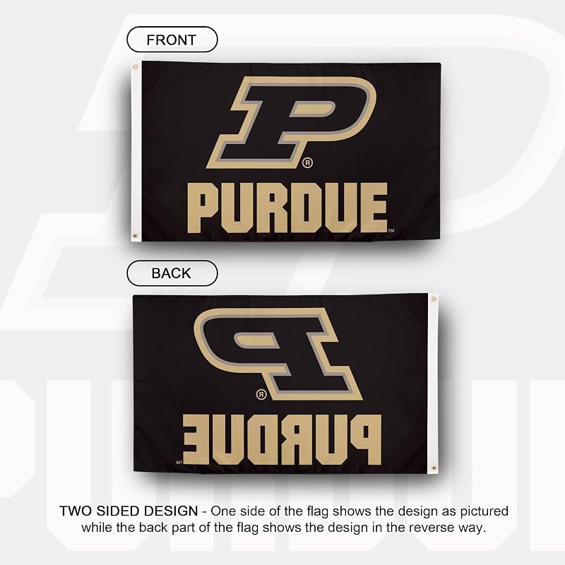 Bandera poliuretano Purdue 3x5ft tela duradera poliéster
