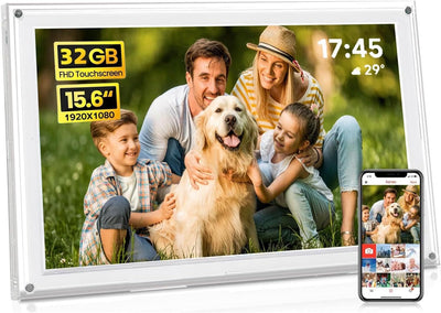 Marco fotos digital 15.6pulg WiFi tactil HD IPS 32GB
