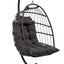 Silla colgante mimbre para interiores y exteriores 350lb
