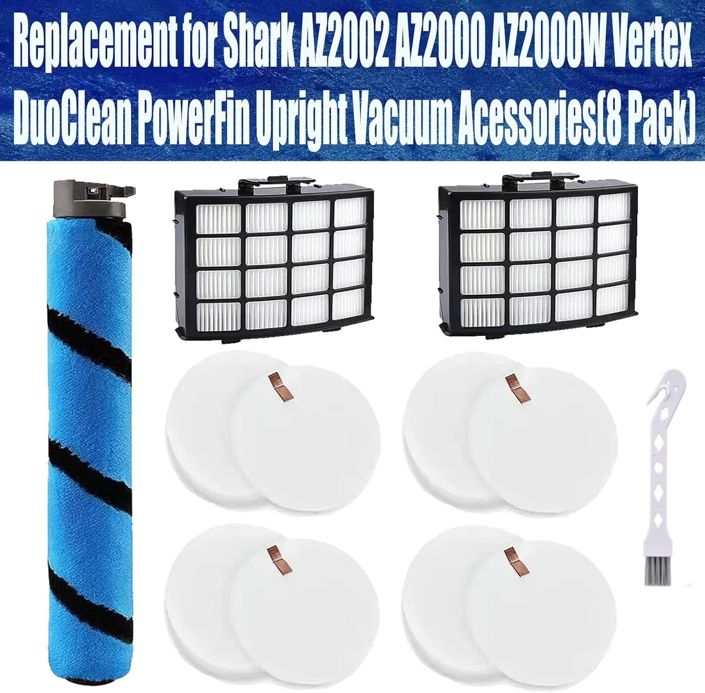 Kit repuesto filtro cepillo rodillo Shark AZ2000 XHFAZ2000