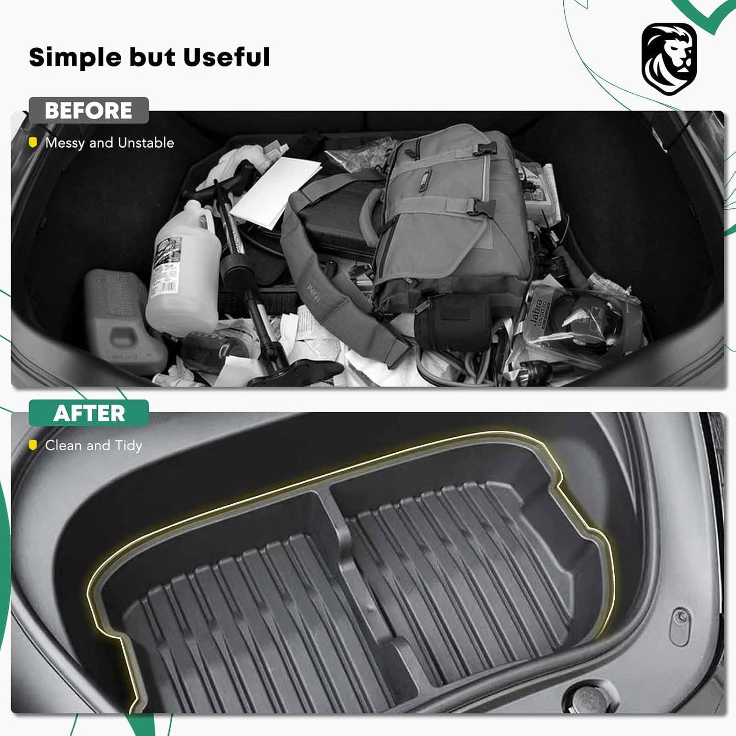 Organiz. trasero maletero 2pzas comp. Tesla Model 3 17-23