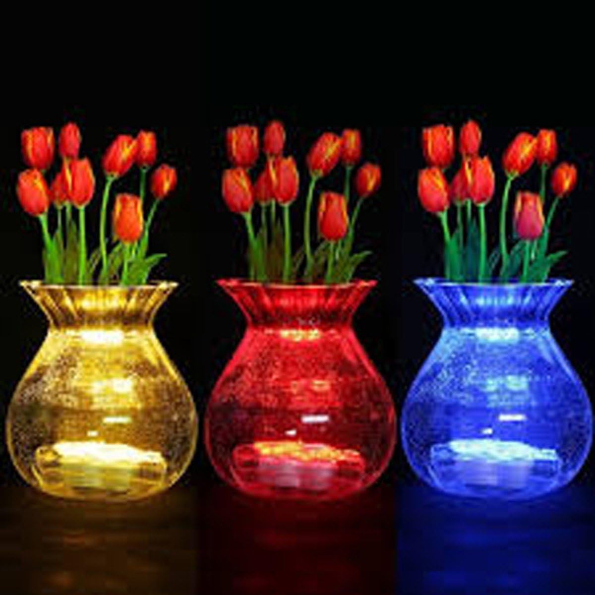 Luz té LED con flores sumergibles rosa pack 30