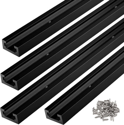 Pistas en T aluminio 48pulg 4 Pzas con agujeros