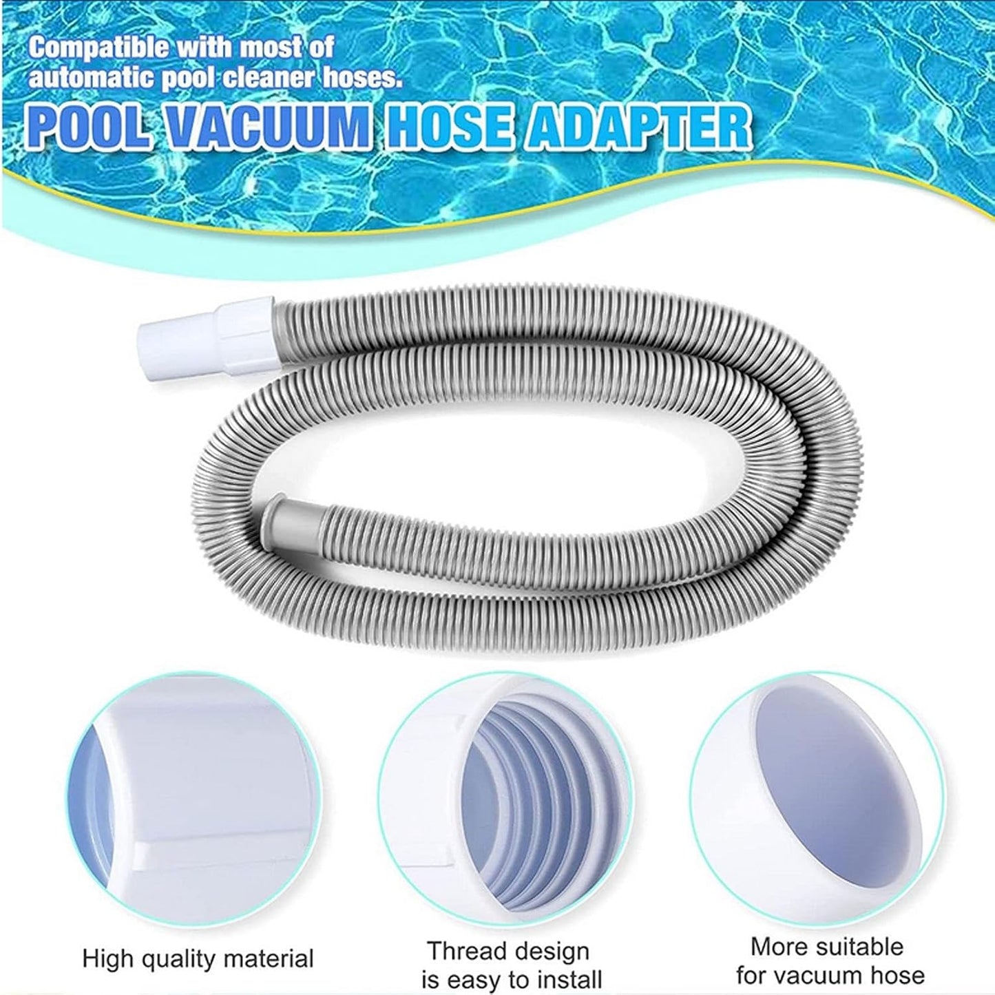2 Manguitos Plástico ABS 1-1/2" Piscina Conecta Cabezal