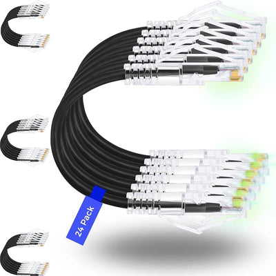 Cable Ethernet Cat6a 10G 7pies pack 24 sin enganches