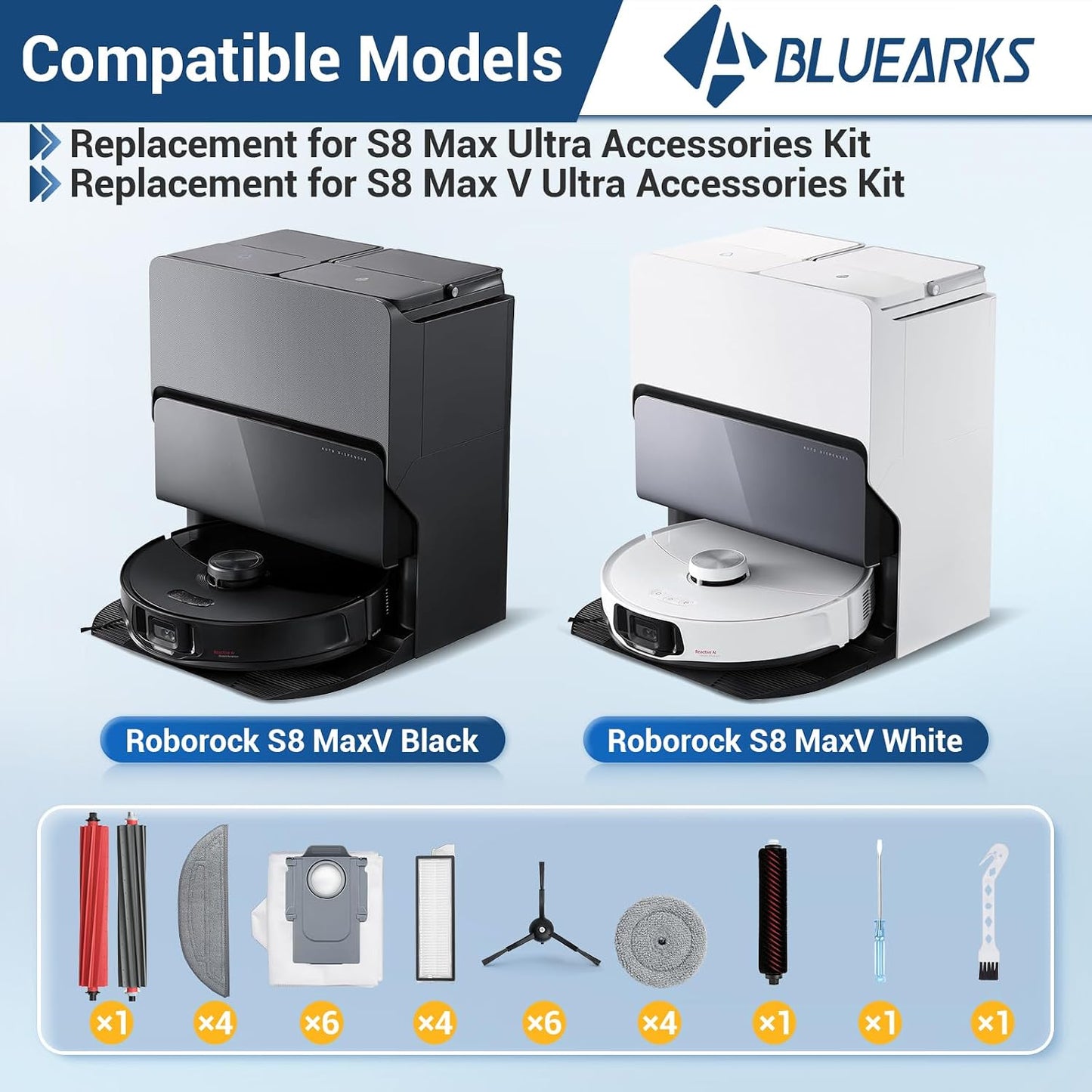 29 Accesorios Roborock S8 MaxV Cepillo Filtro HEPA