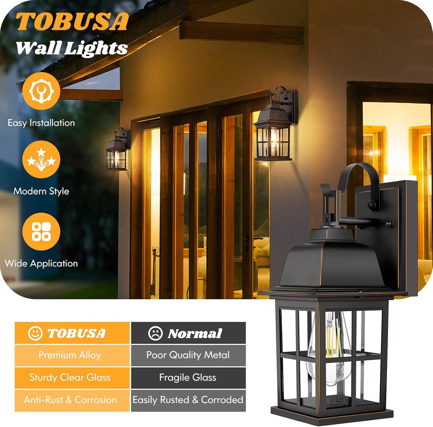 2 Pack Apliques Pared Aluminio Bronce Cepillado