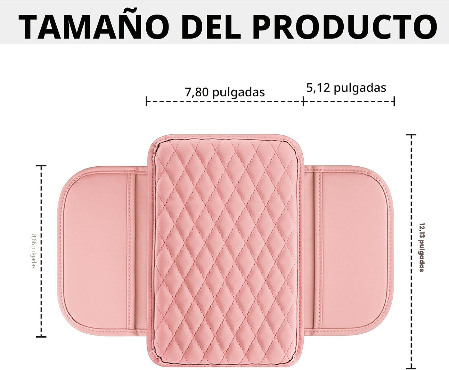 Funda consola central coche microfibra con 2 bolsas almacenamiento