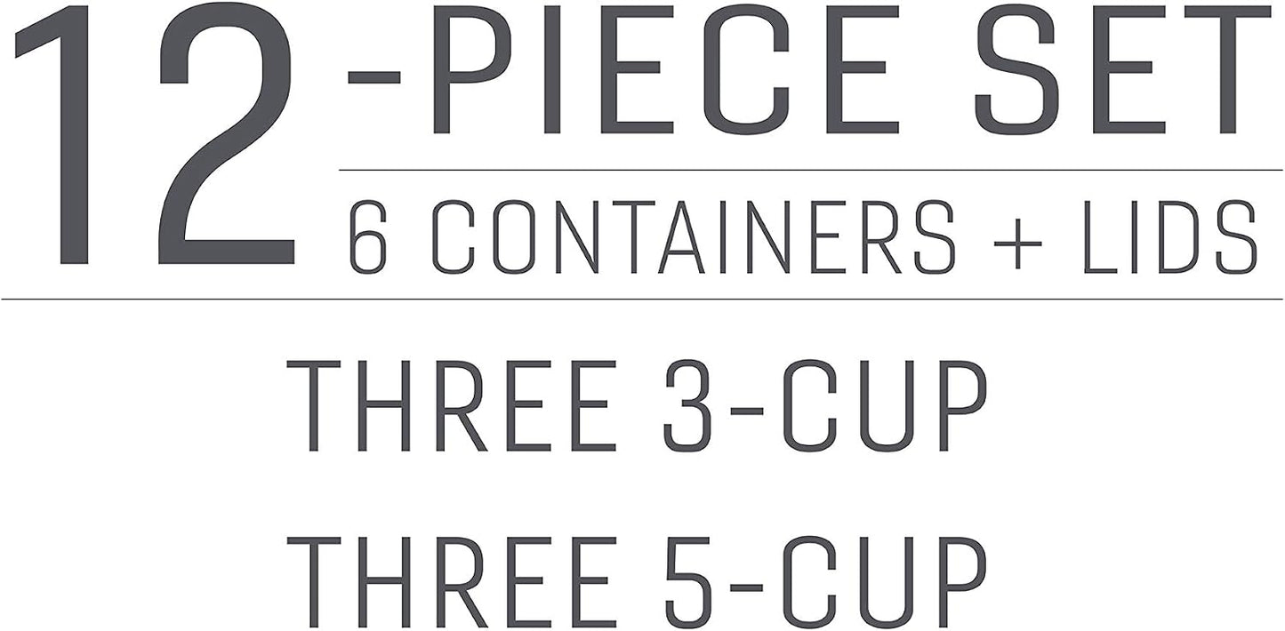 Set 12 Pzas Almacenamiento Alimentos Tapas Antifugas