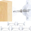 Set 6 anclajes pared metal antipunta seguridad bebé color blanco