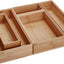 Set 5 cajas organizadoras bambú apilables