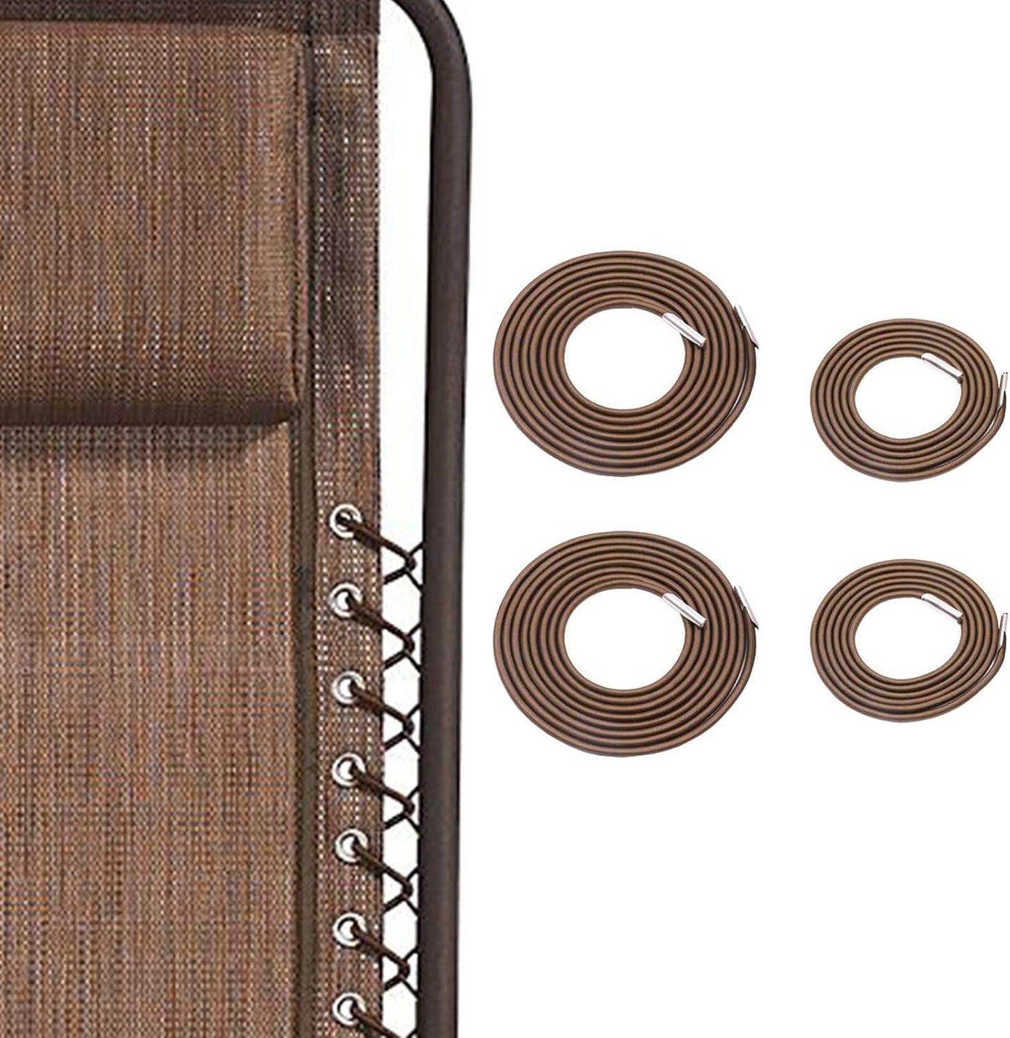 Cuerdas elásticas para silla gravedad cero reclinable marrón