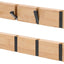 Perchero plegable madera 4 ganchos naturales para pared