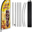 Bandera miel cruda 8ft con poste y pico tierra