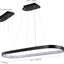 Colgante LED hierro negro 38.75pulg moderno ovalado comedor