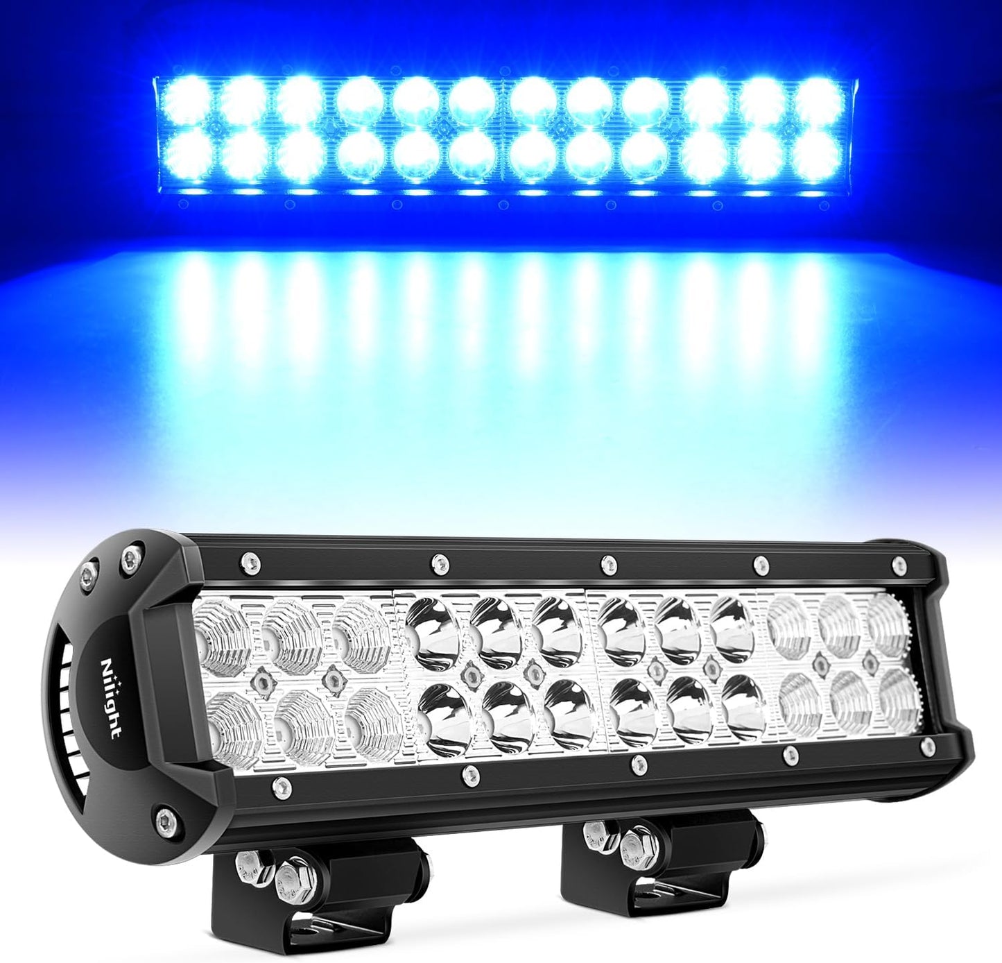 Barra Luz LED 12" 72W Haz Azul Inundación