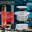 Set tapón y anillo parasol ABS plástico para mesa de jardín