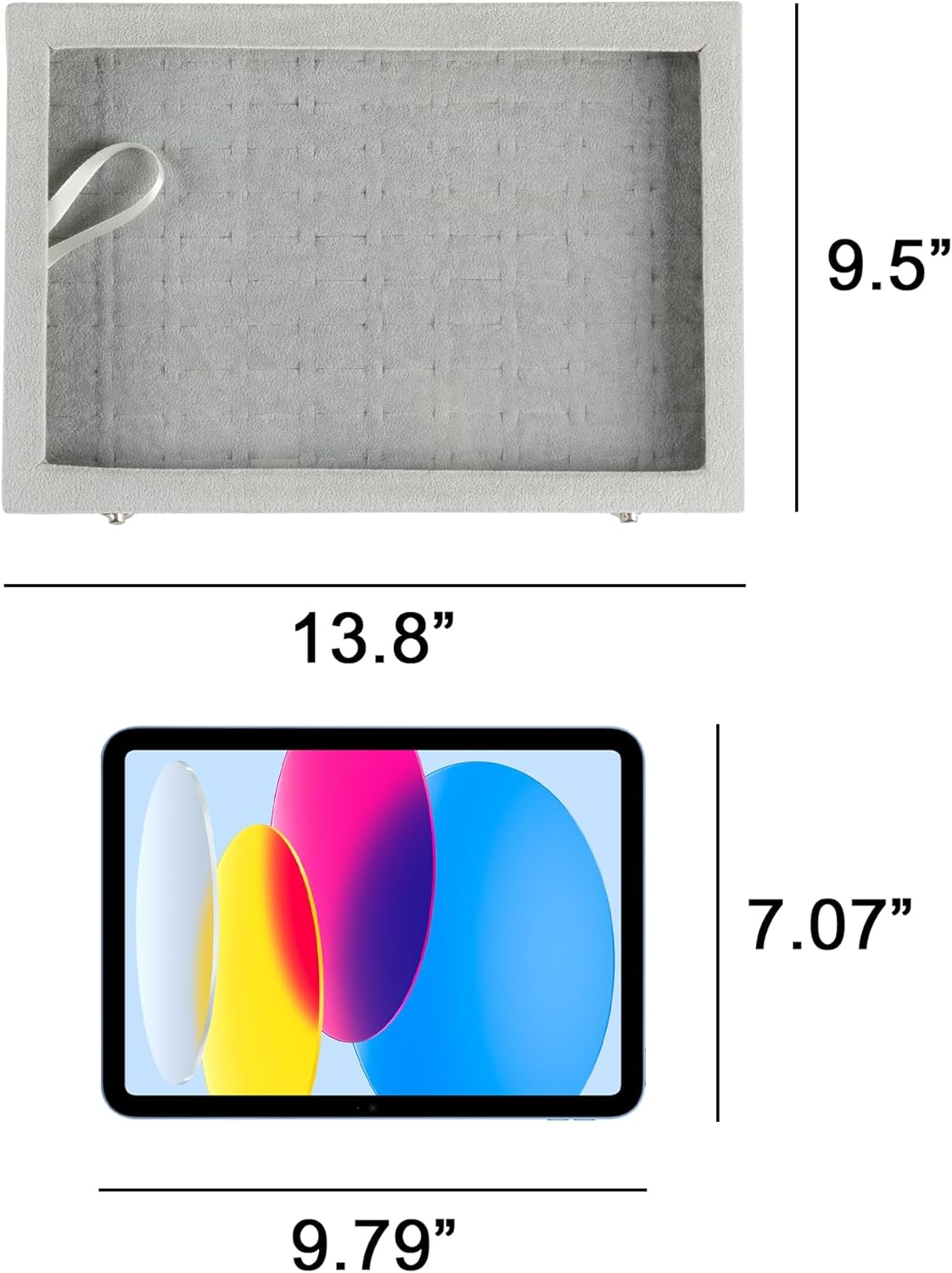 Bandeja organizadora anillos 100 ranuras tapa transparente vitrina aretes