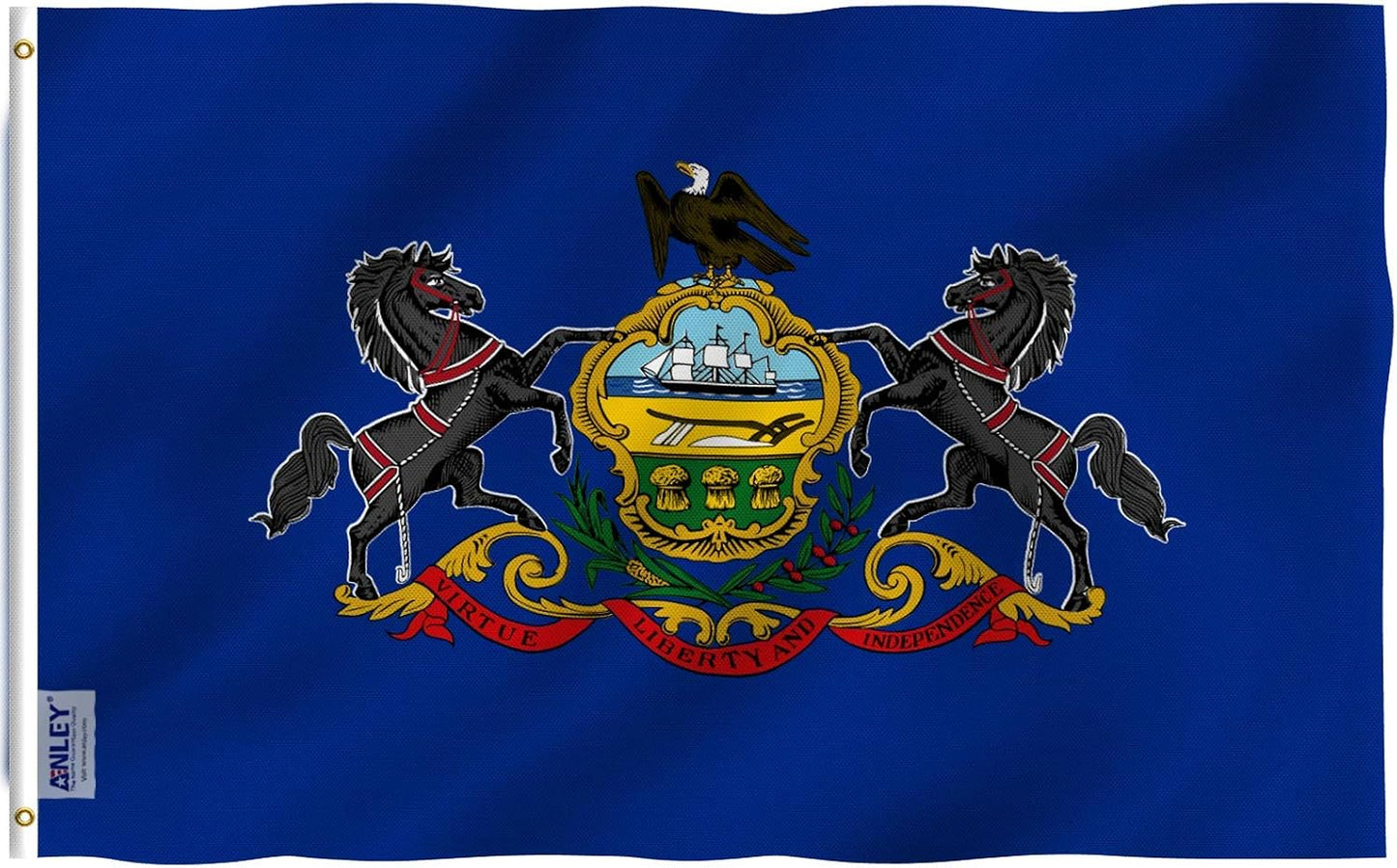 Bandera PA 3x5ft poliéster color vivo doble costura