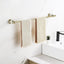 Set 4 pzas accesorios baño cristal dorado con base