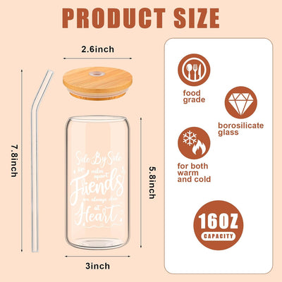 2 Pzas Vaso Vidrio 16oz Regalo Entrenador Cumpleaños