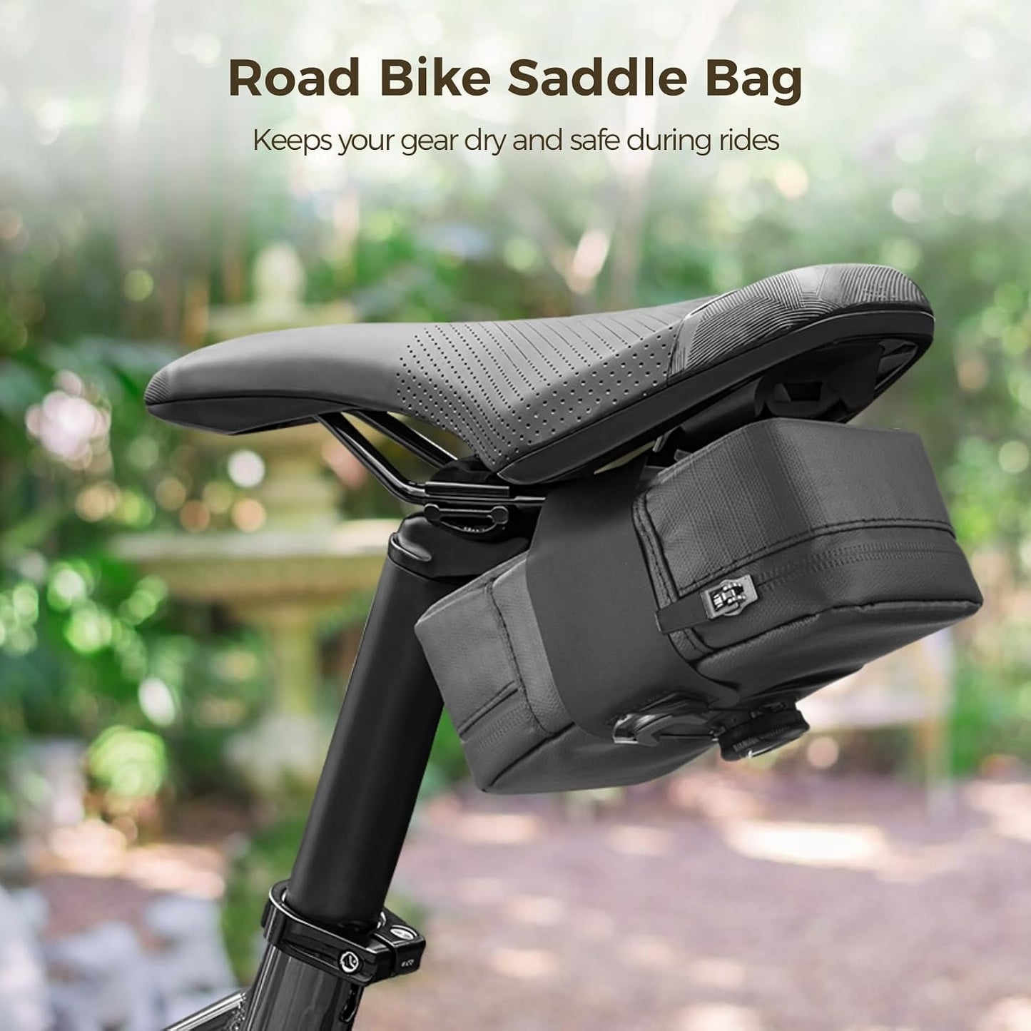 Bolsa sillín bicicleta carretera impermeable PU