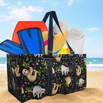 Bolsa comestibles reutilizable extra grande plegable azul marino