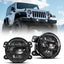 Luces antiniebla LED 4" comp Jeep Wrangler 07-18 negro