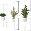 3 Colgadores Macramé para Plantas 35-47pulg Cesta Bohemia
