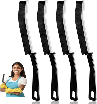 4 Cepillos Limpieza Hendiduras Cerdas Duras Cocina Ventanas