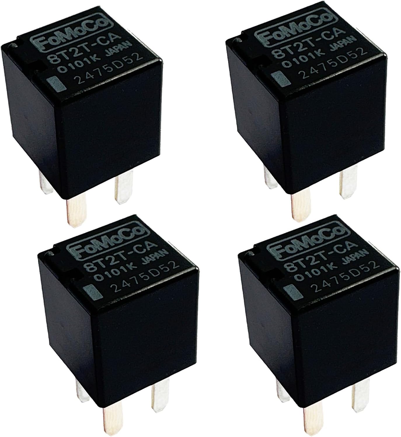 Relé automotriz enchufable 12VDC 20A 4 Pzas