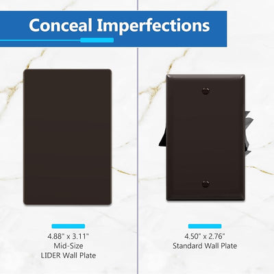 Placa pared blanco resistente temperatura impacto 4.88x3.11"