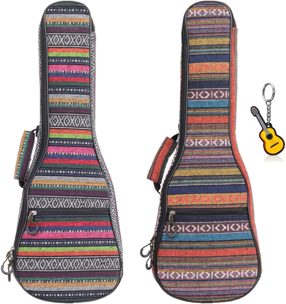 Estuche ukelele esponja impermeable con bolsillo accesorios