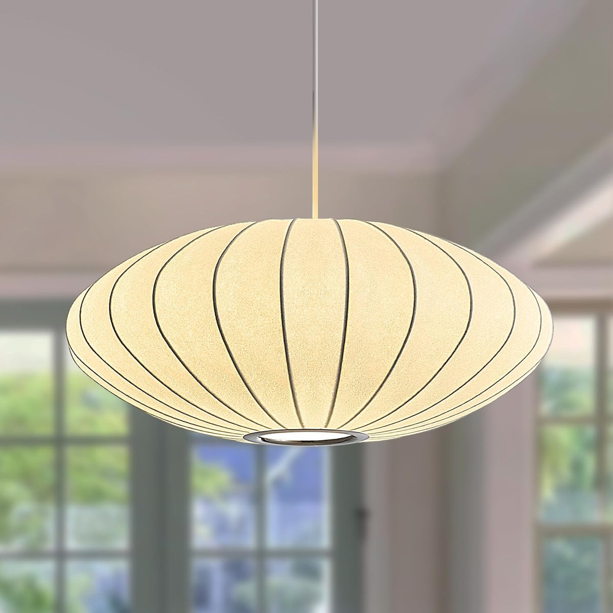 Lámpara colgante 19.7pulg estilo seda para sala comedor cocina