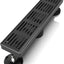 Drenaje ducha lineal 12pulg rectangular negro mate