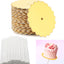 Set 50 Bases Festoneadas Cake Pops 2pulg Dorado
