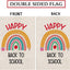 Bandera jardín arco iris happy back to school 12.5x18