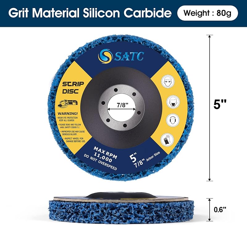 Disco tira carburo silicón 5x7/8 pulg 5uds