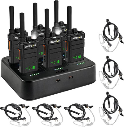 Walkie Talkie Profesional 21h con Auricular 6 Vías Noaa