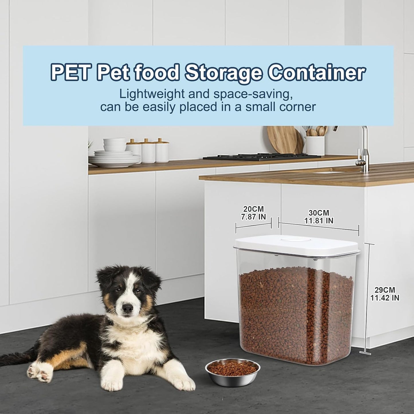 Contenedor hermético para mascotas 12lb con cuchara y