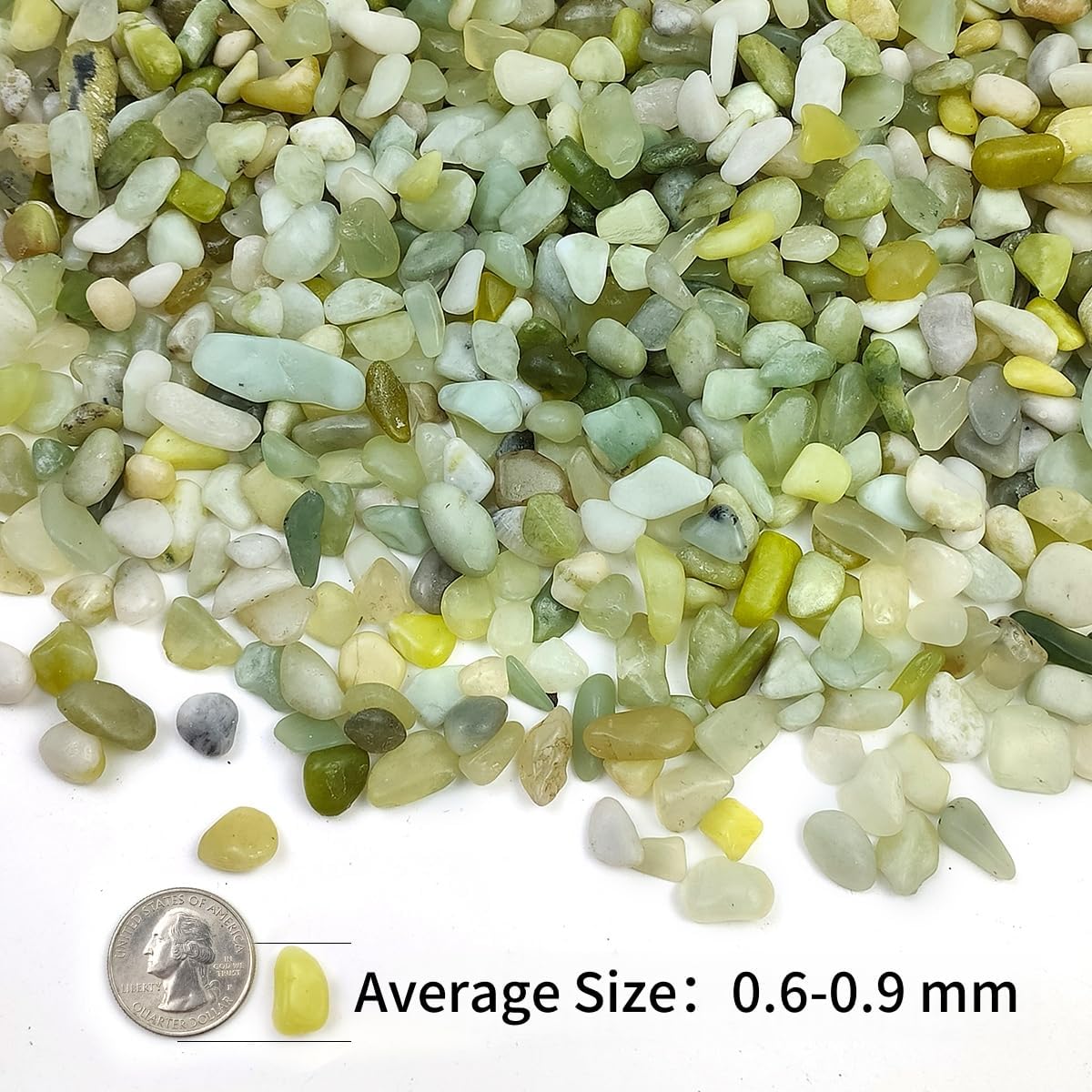 Piedras jade decorativas 3/8" para macetas interiores