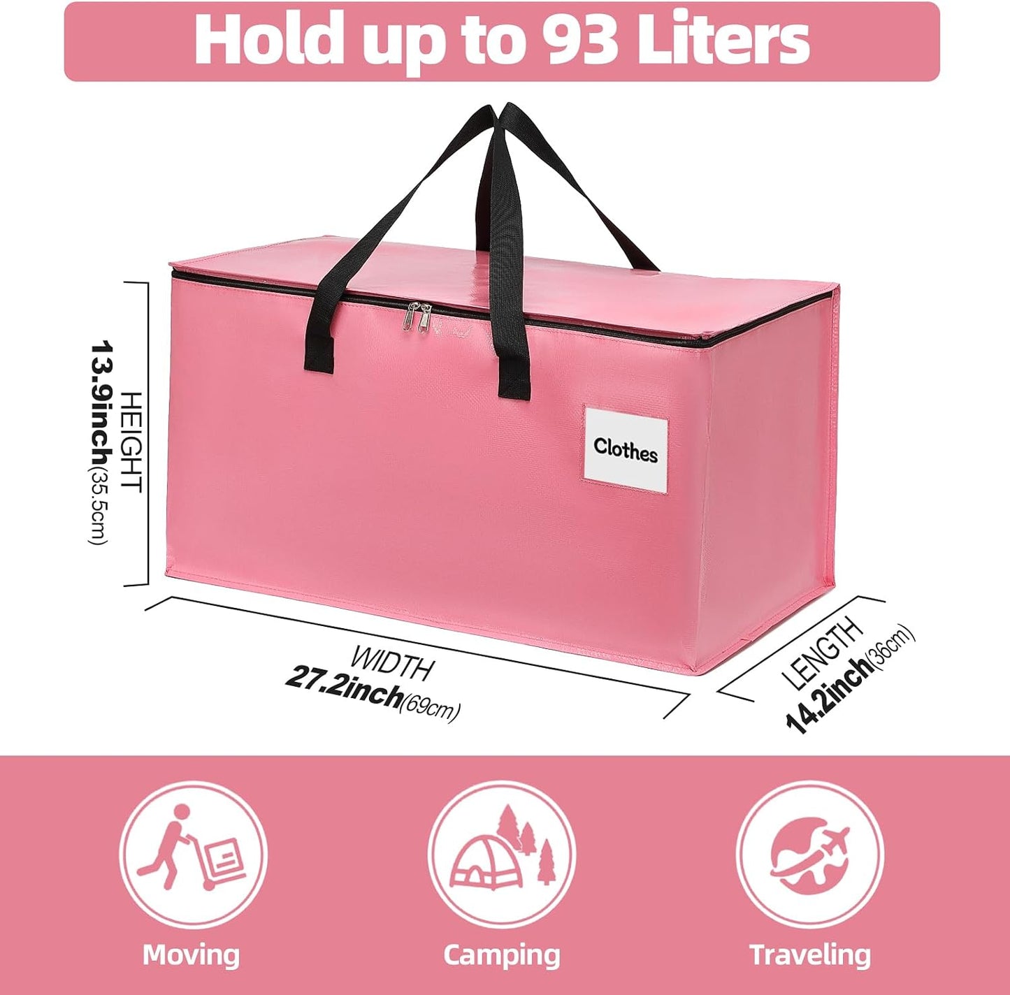 Bolsas mudanza grandes con cremallera para ropa